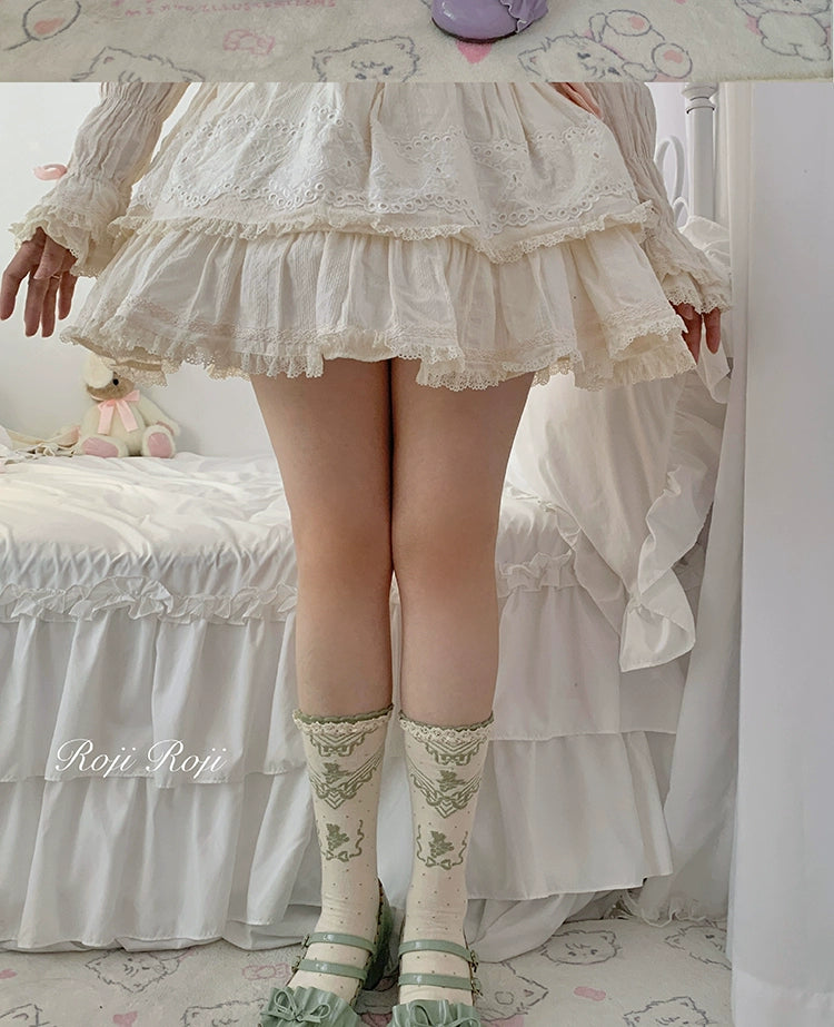 Roji Roji - Kawaii Lolita Bow Cotton Short Socks