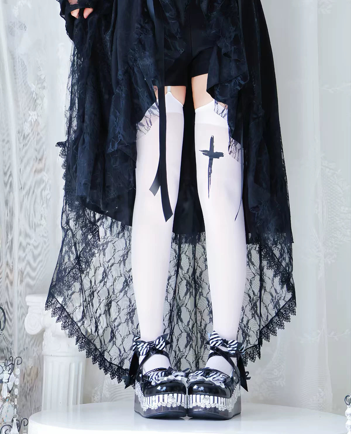 Windchime Fantasia - Sweet Lolita Platform Shoes, Detachable Back Bow 45759:860995