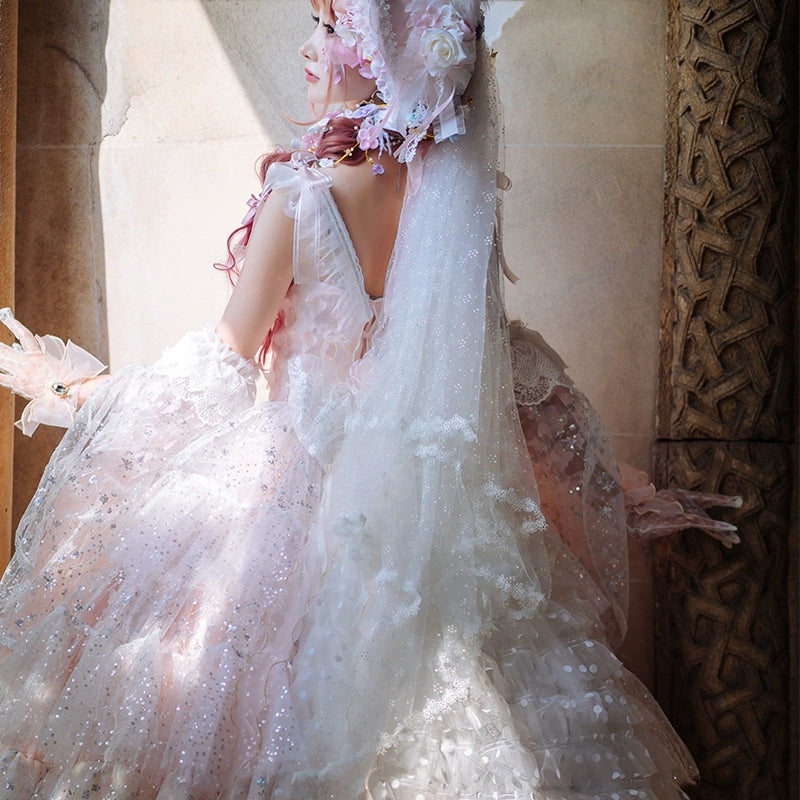 Cat Fair - Sakura Girl - Wedding Lolita Hair Accessories Bridal Hat Veil Long veil