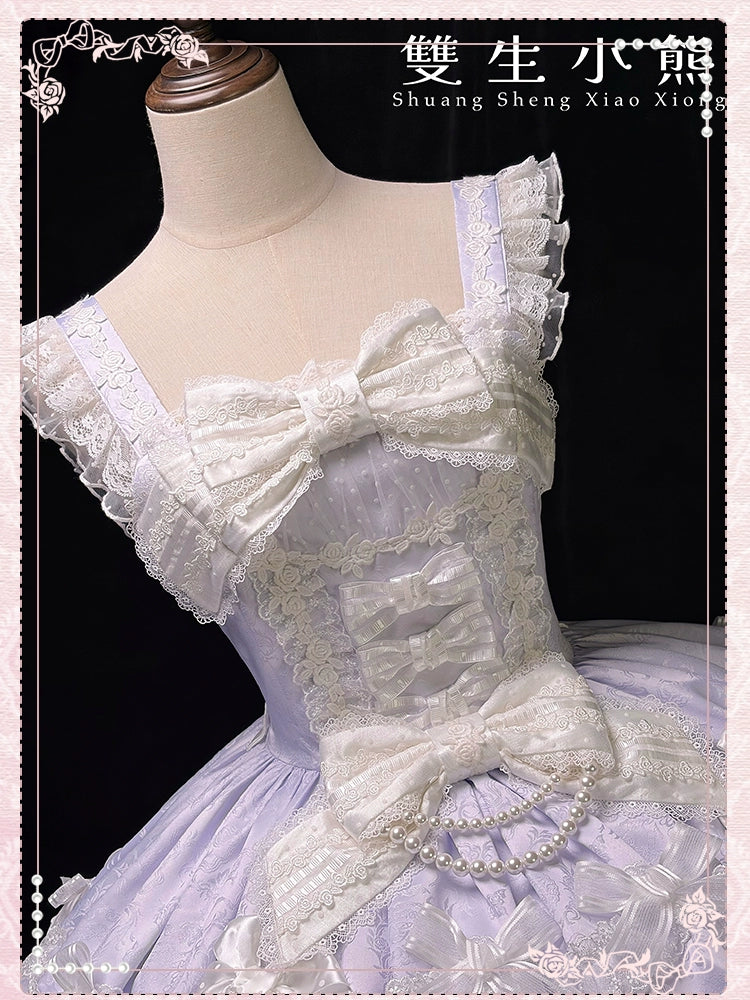 Shuang Sheng Xiao Xiong - Heart of Love - Sweet Lolita Wedding JSK, Bow Details 44306:803179