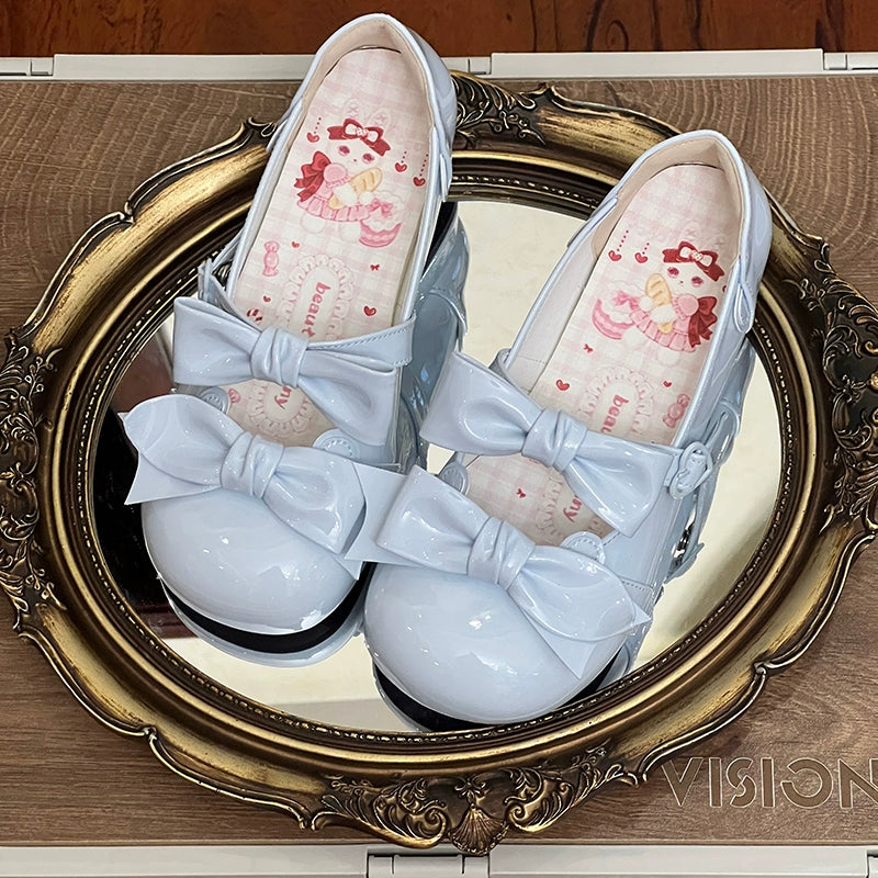 Beauty Bunny~Kawaii Lolita Shoes Low Heels Round Toe PU Shoes 36074:509164
