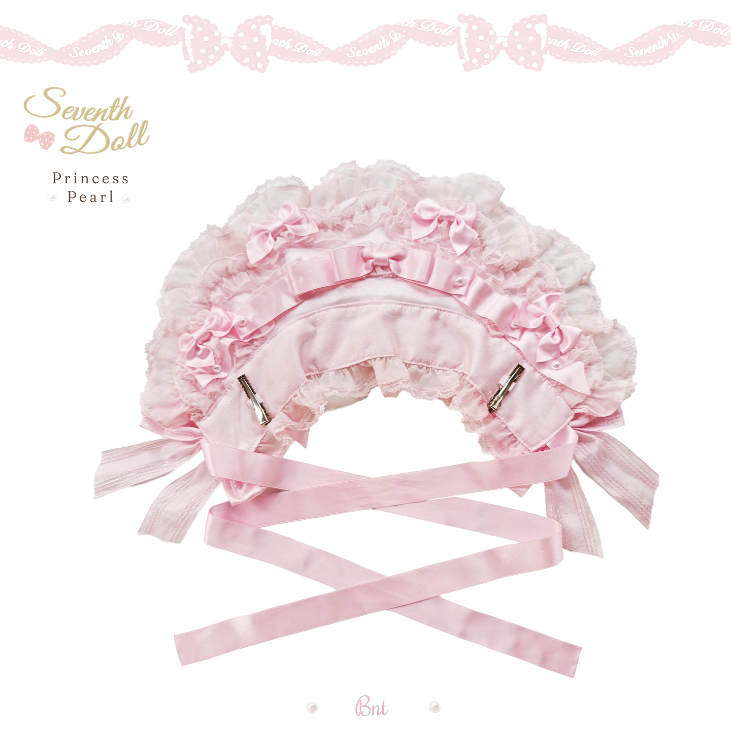 Pearl Princess - Old School Lolita Pink Dress, Pearls & Bows (L M S XL) 45179:838256