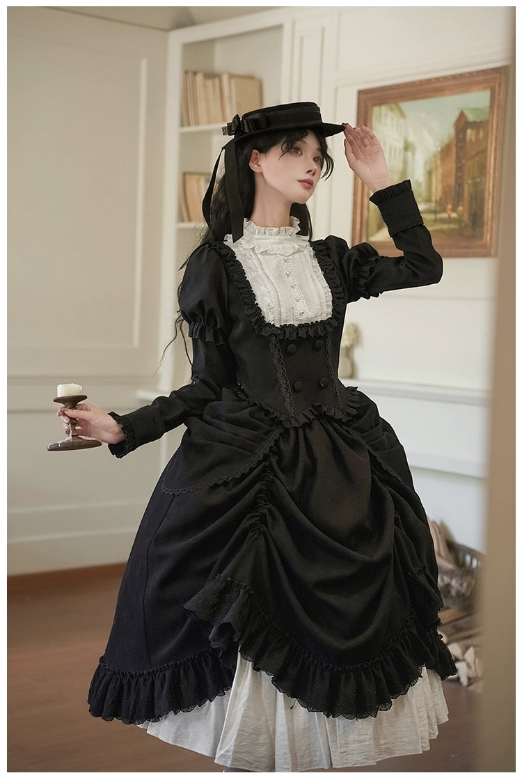 With PUJI - Fog City Time Difference - Classic Lolita SK & Blouse Suit 43989:790790