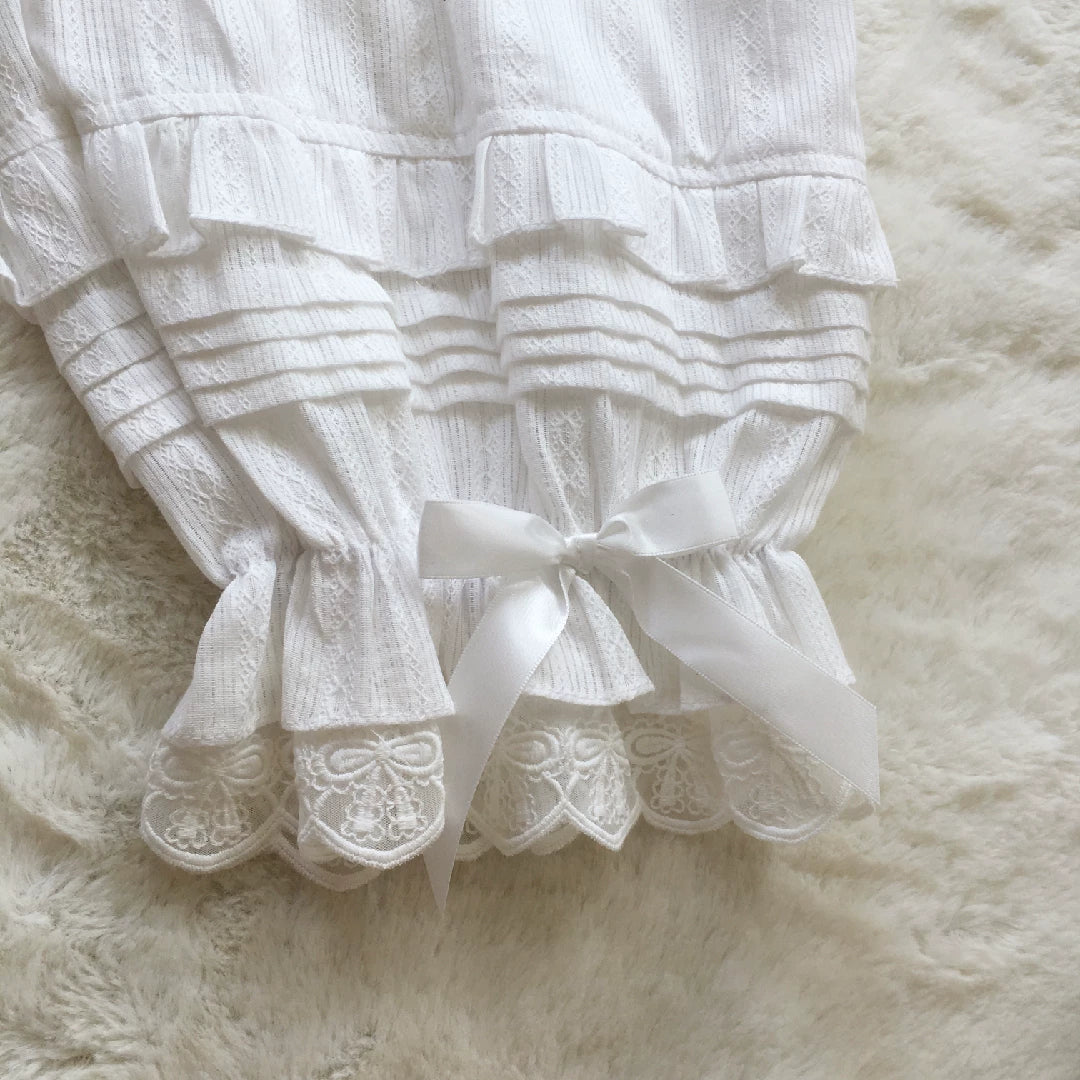 Sweet Lolita Jacquard Cotton Bloomers, Accordion Pleats