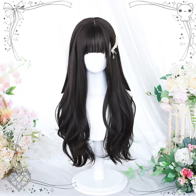 Dalao Home - Lolita Long Curly Natural Cold Brown Wig T44 black tea