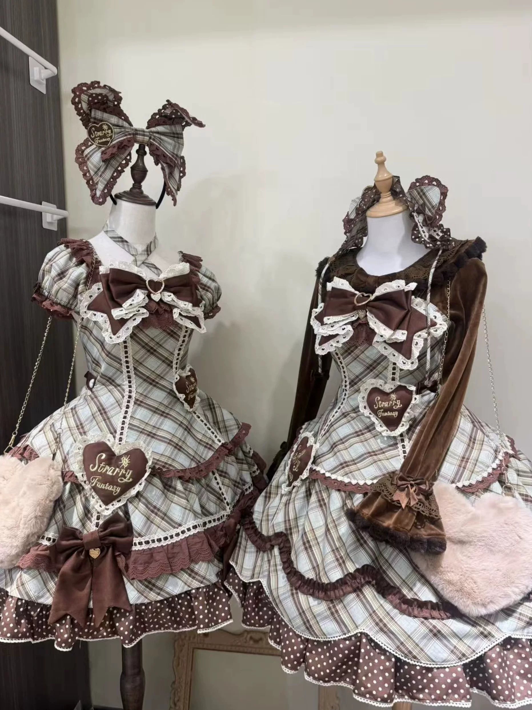 Shibuya Sweetheart - Plus Size Old School Lolita Plaid JSK & OP Dress
