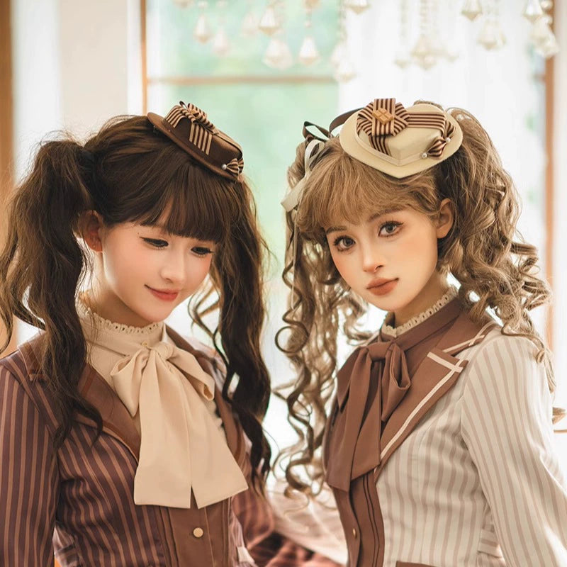 Miss Point - Classical Chocolate - Classic Lolita Accessory Bowler Hat BNT Beret Jabot 40816:677466