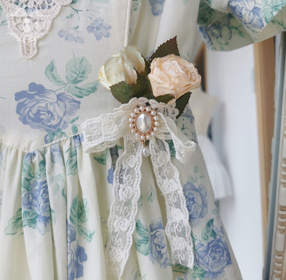 Miss Point - Happy Summer Floral Cute Lolita KC Headwear ivory lace floral cluster