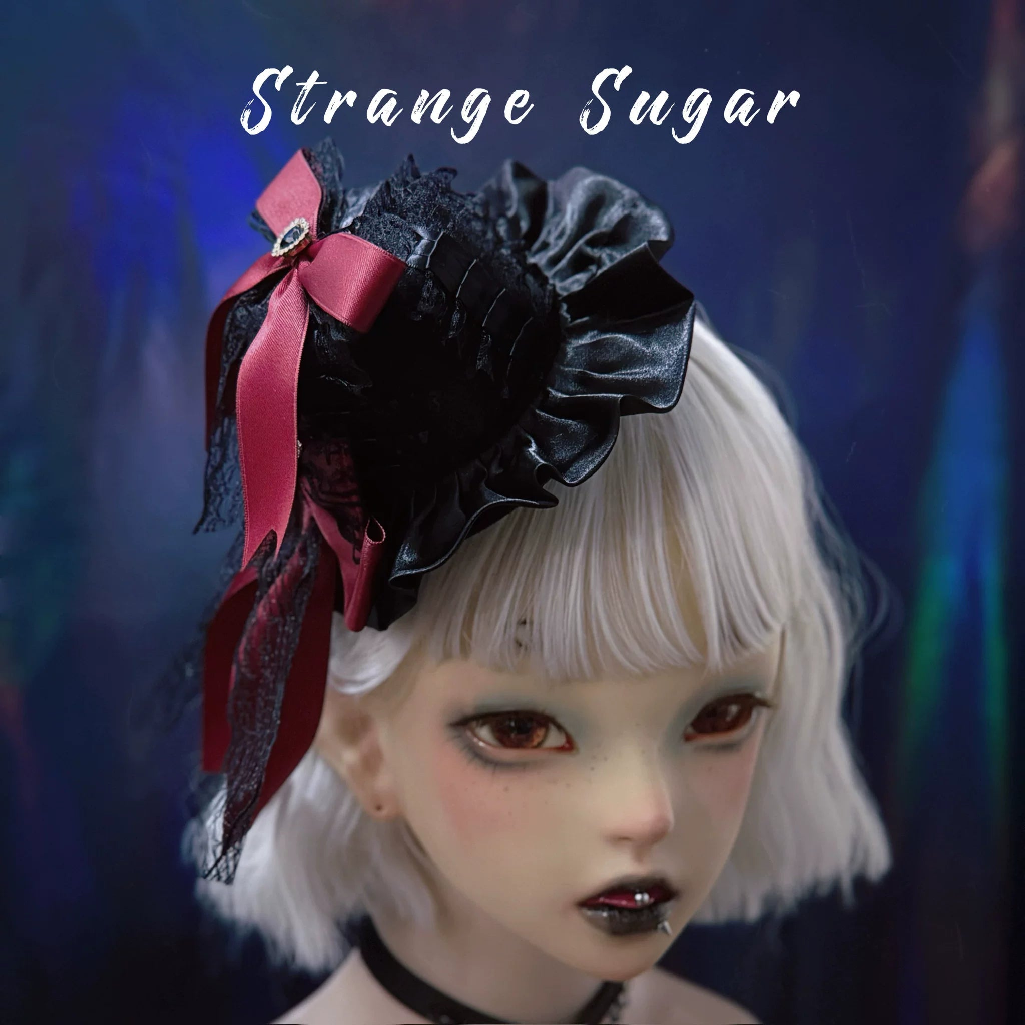 Halloween Gothic Lolita Headdress, Eyeball & Skeleton Accent 12