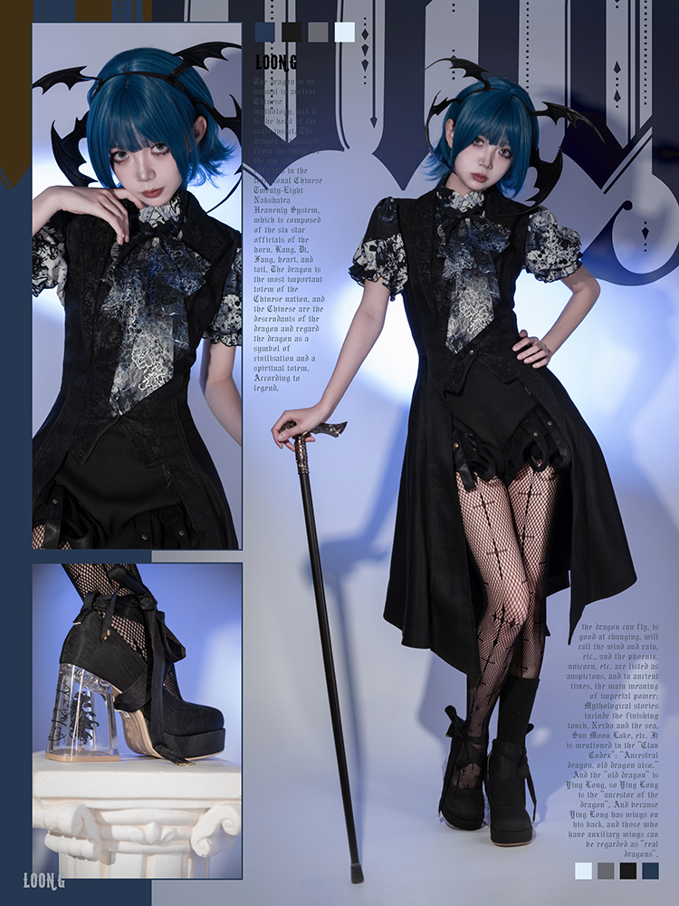 Dreamland - Floating Koi Land - Satin Classic Lolita Platform Shoes, Transparent Heel 44317:804073