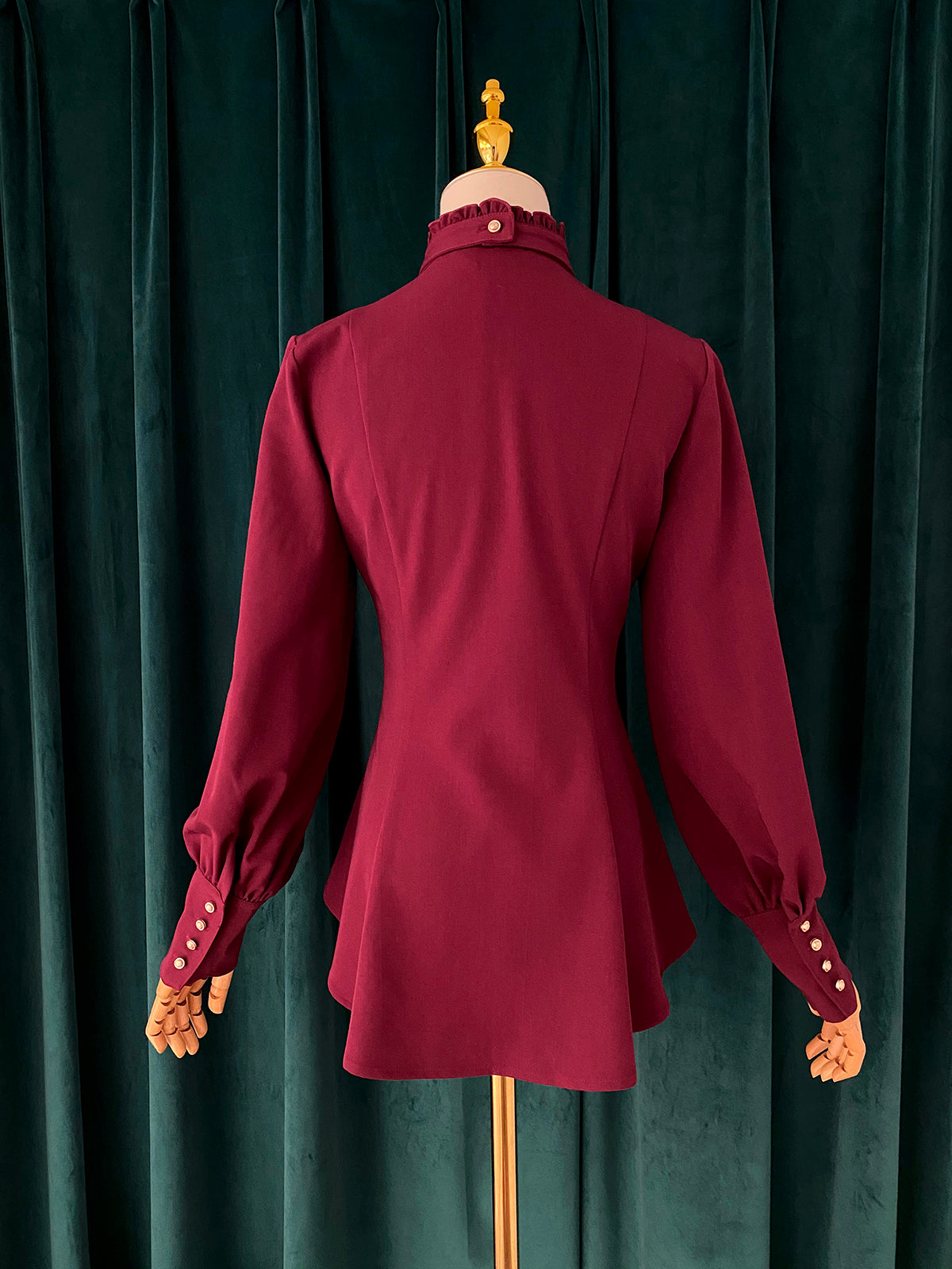 Little Dipper - Elegant Lolita Mutton Sleeve Stand Collar Blouse 19514:291348