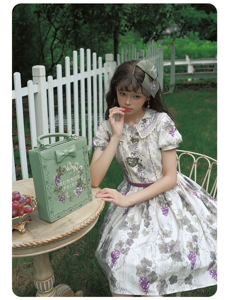 Momo~Loire Vineyard~Country Lolita Heels Shoes PU Handbag 32668:410372