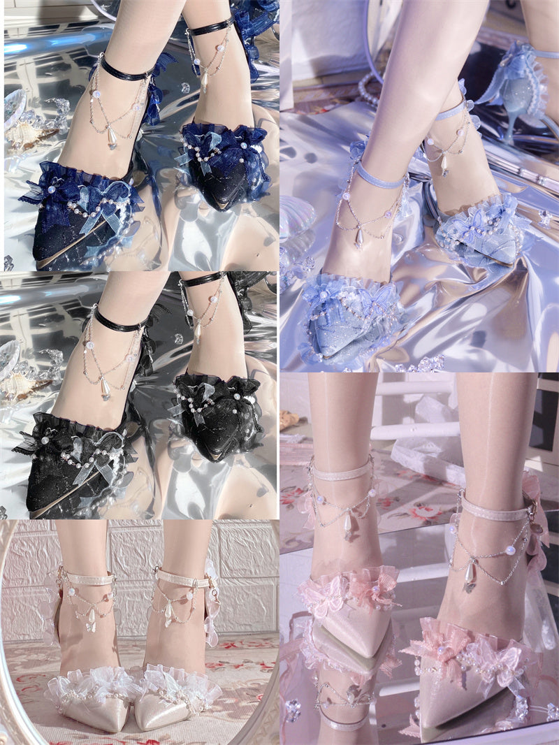 Ximeng Lolita - Deep Sea Hospital - Plus Size Wedding Lolita Bridal Shoes Customized Heels