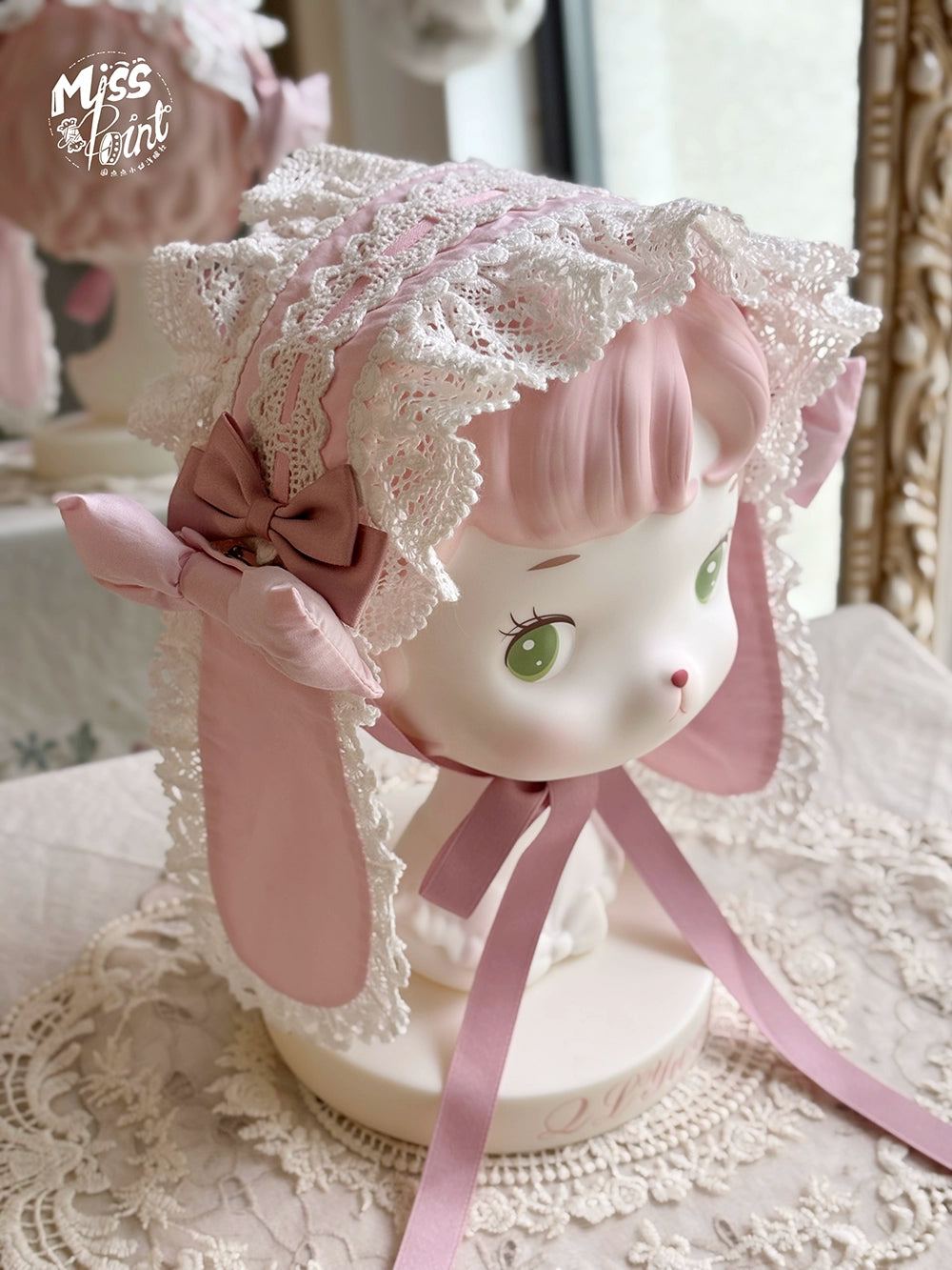 Miss Point - Vintage Petal Rabbit - Old School Lolita Headdress Suit With Bunny Ear 43134:766739