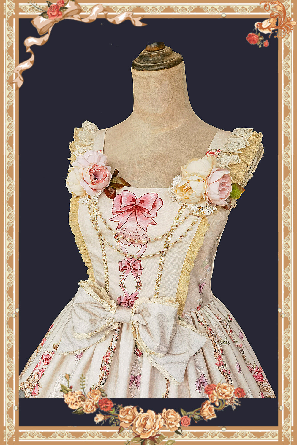 Infanta - Fairytale Town Prom - Printed Tea Party Classic Lolita JSK Suit 42794:754289