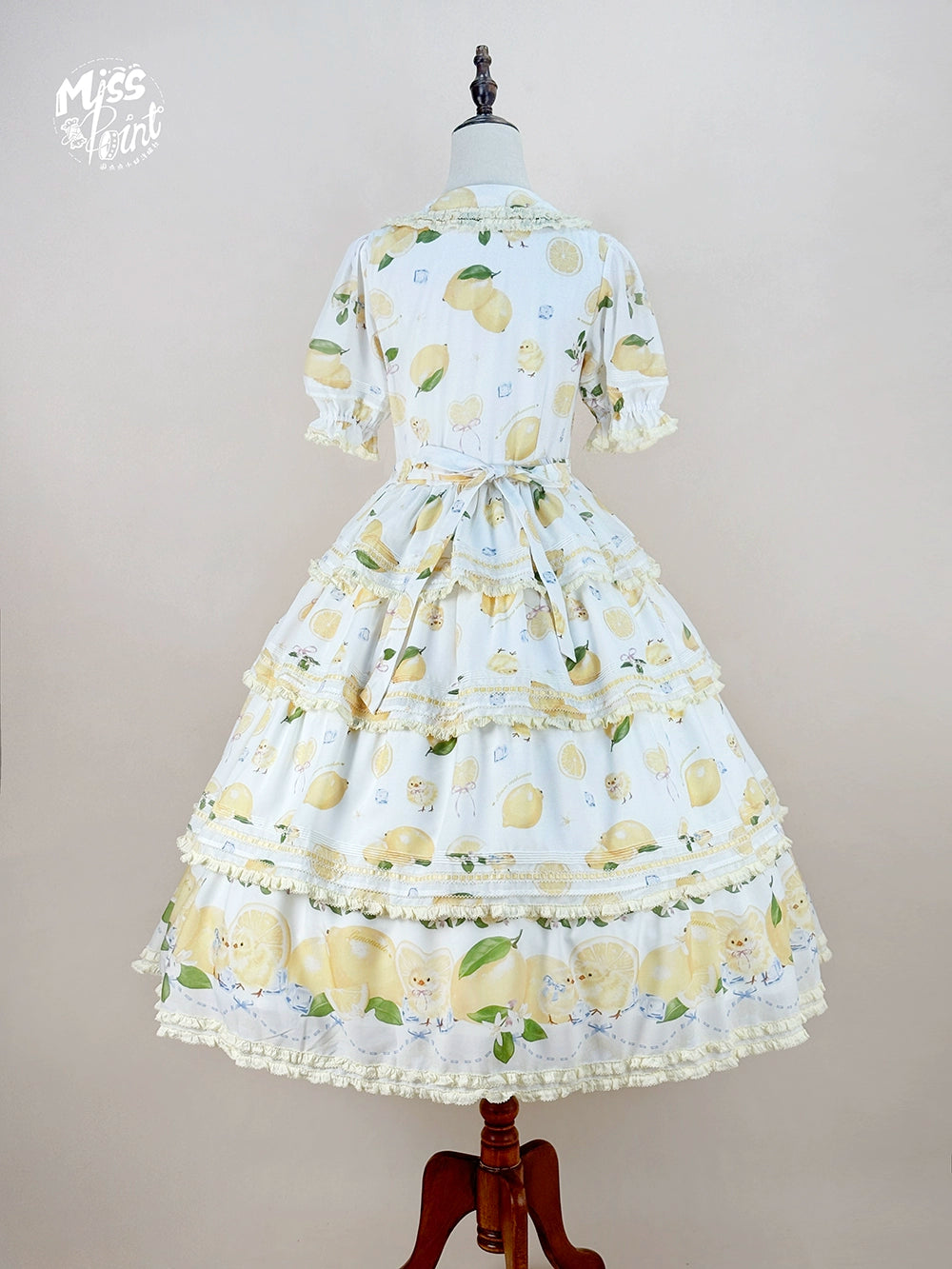 Miss Point - Lemon Chick - Country Lolita Printed OP With Button Front 42984:760433