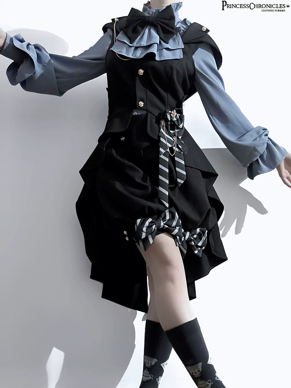 Princess Chronicles - Narrative Rule - Ouji Lolita Prince Shorts Set Long Vest