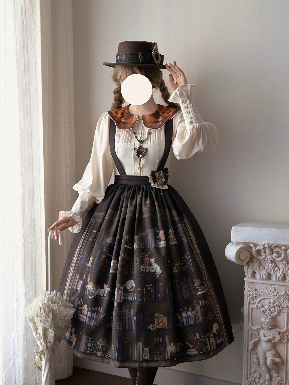 Miss Point - German Bookshelf - Classic Lolita SK, Detachable Suspenders 44026:791865