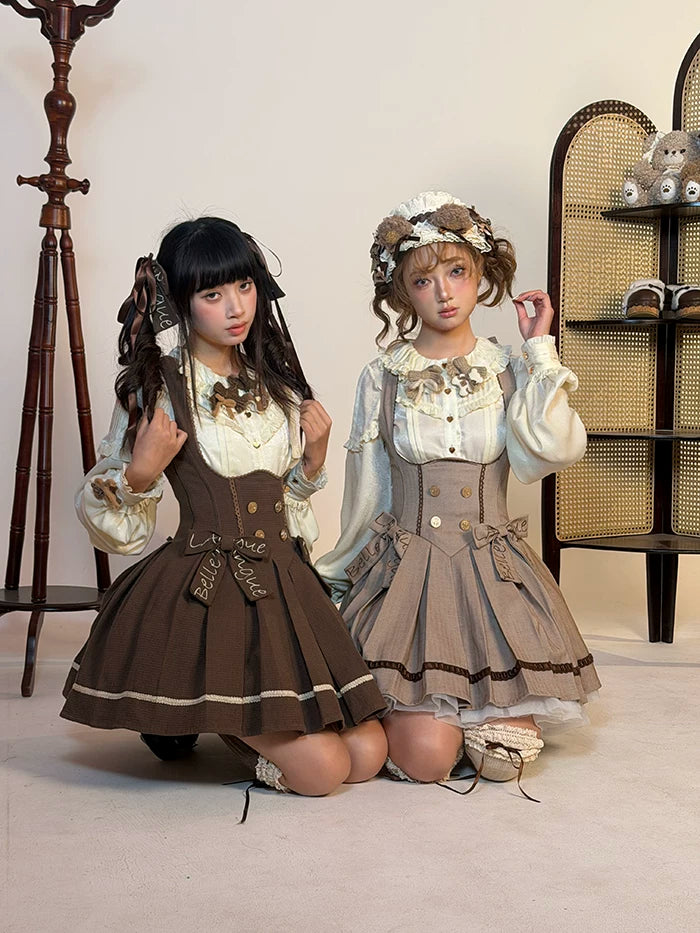 Sweetheart Canelé - Bust-supporting Classic Lolita JSK Dress, Low-waist