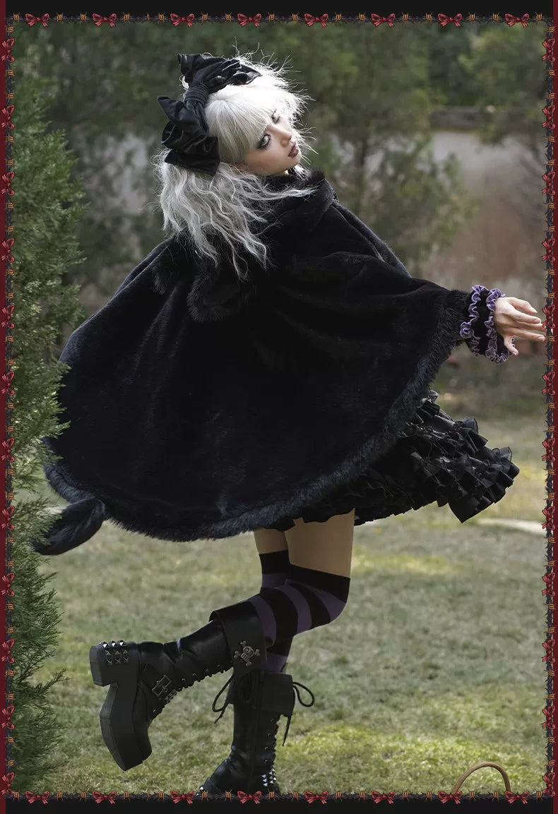 Werewolf Slayer - Gothic Lolita Shirt & Suspender SK Dress Set, Tiered Skirt 44541:811932