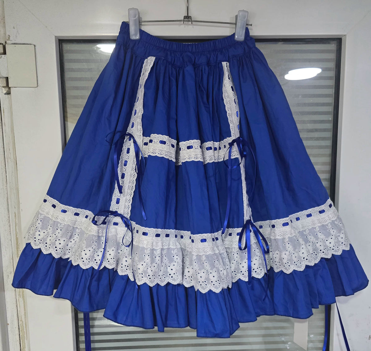 Cotton Sweet Lolita SK, Pink Underskirt Dark Blue SK - With Lining Length: 50 cm / 19.7 inches