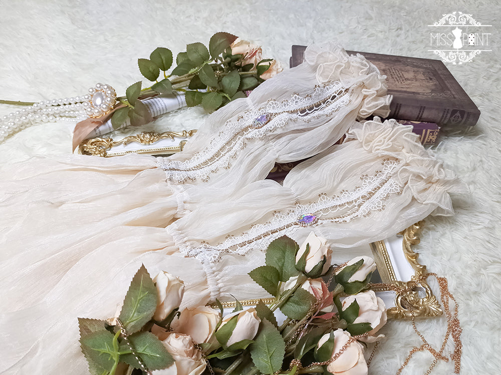 Miss Point - Dusk Bester - Egyptian Lolita Brooch Waistband Shawl ivory sleeves