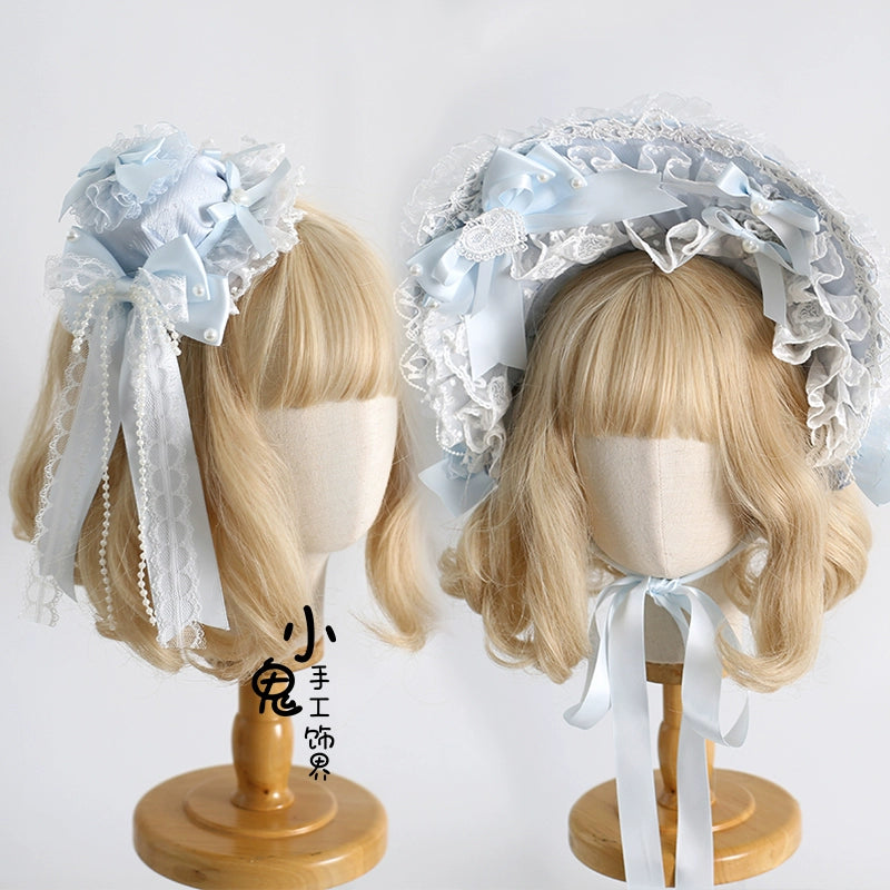 Xiaogui - Blue Sweet Lolita Lace Hair Accessory 43125:766509
