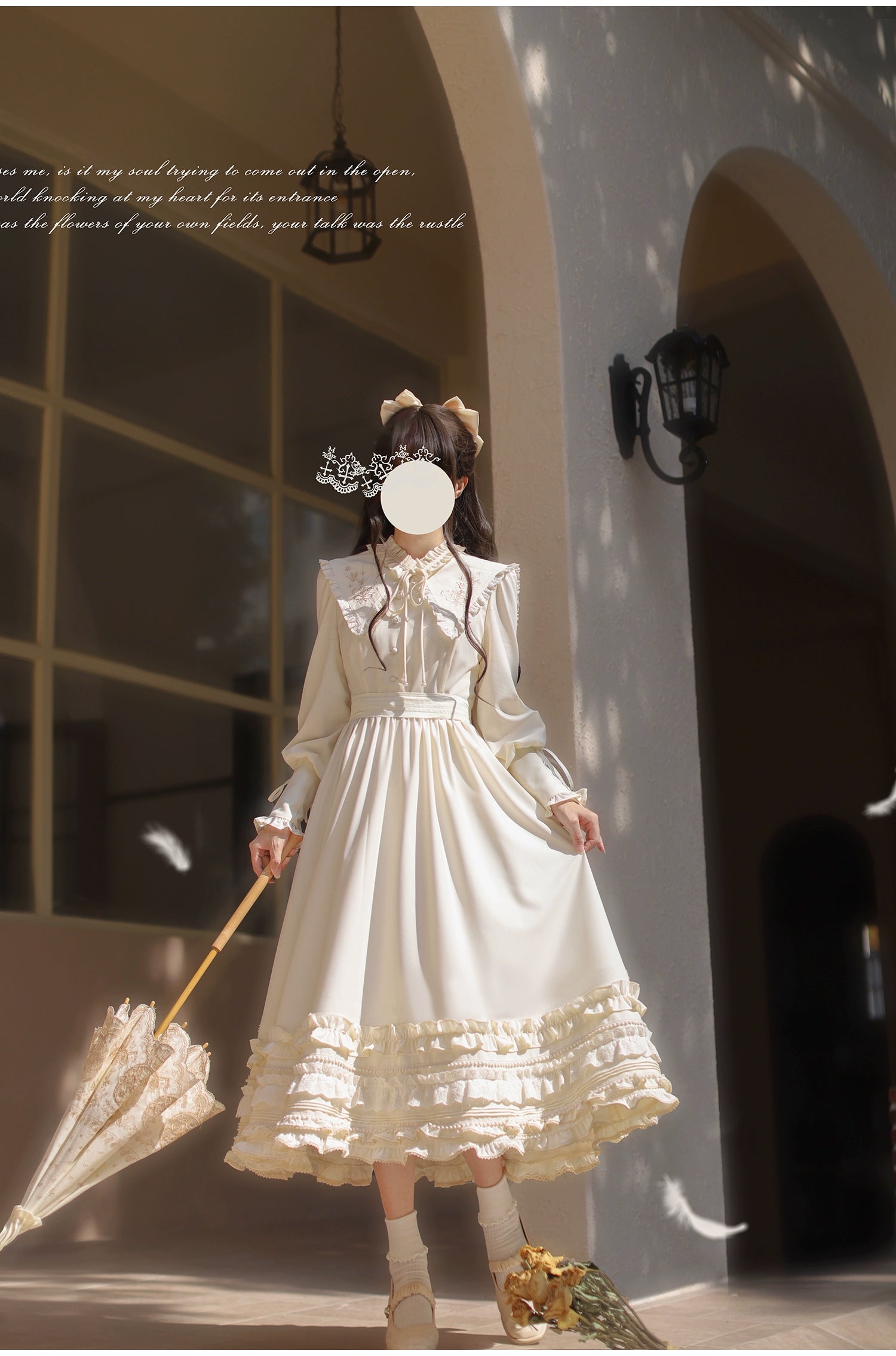 HuTaoMuJK - Wind Kiss Tulip - Classic Lolita OP Elegant Lolita Cardigan