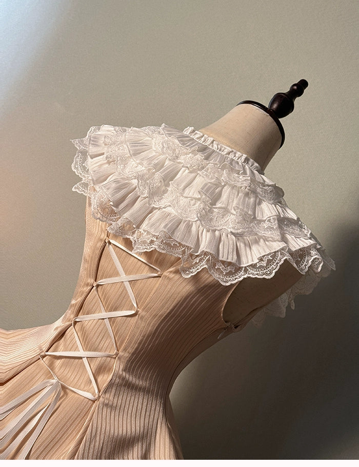 Alice Girl~Arrogant Miss~Sweet Lolita Jumper Dress with Tiered Lace Dress 41484:699480