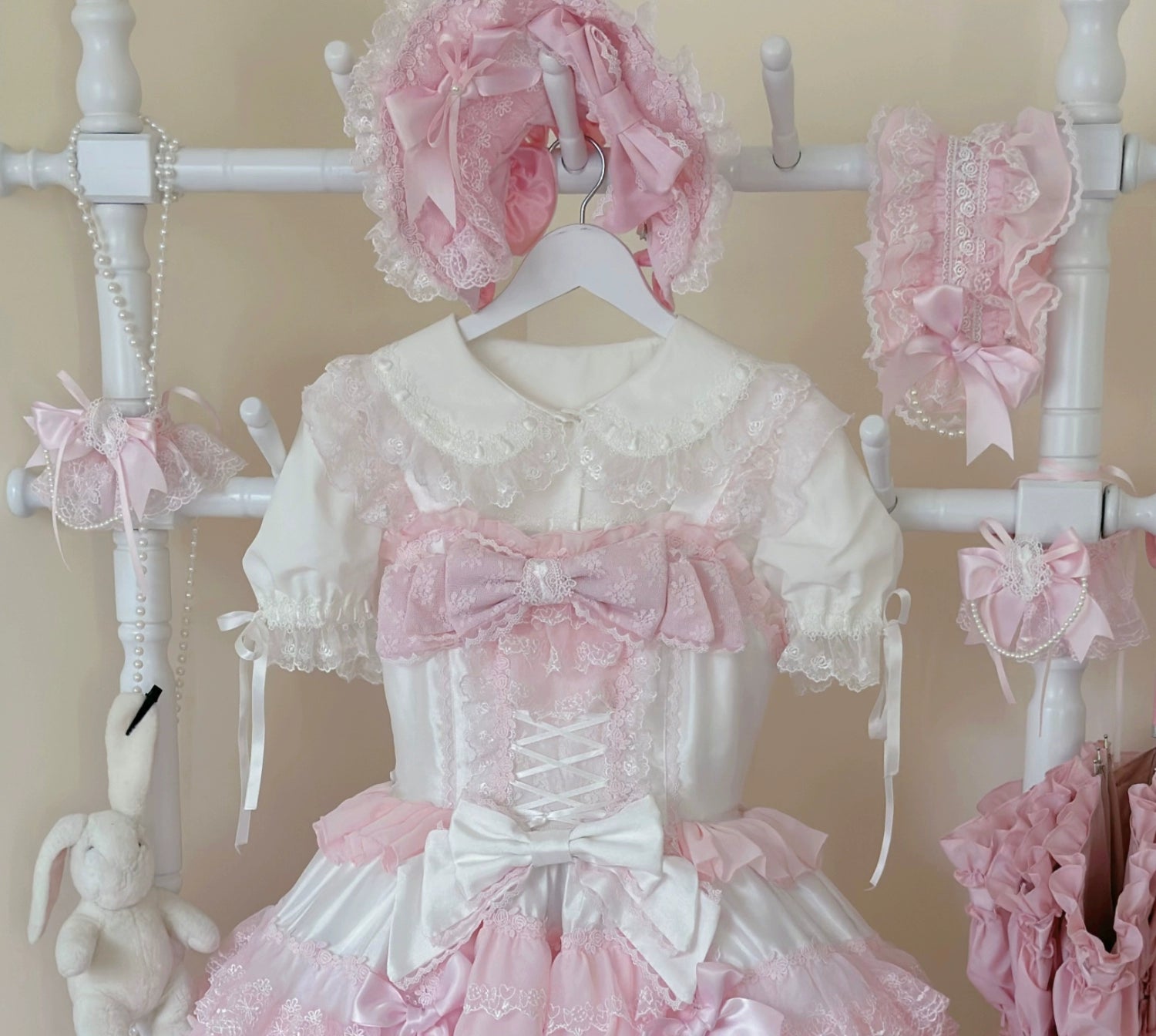 Cocoa Sweetheart - Love Descends - Wedding Lolita Jumper Dress, White Blouse