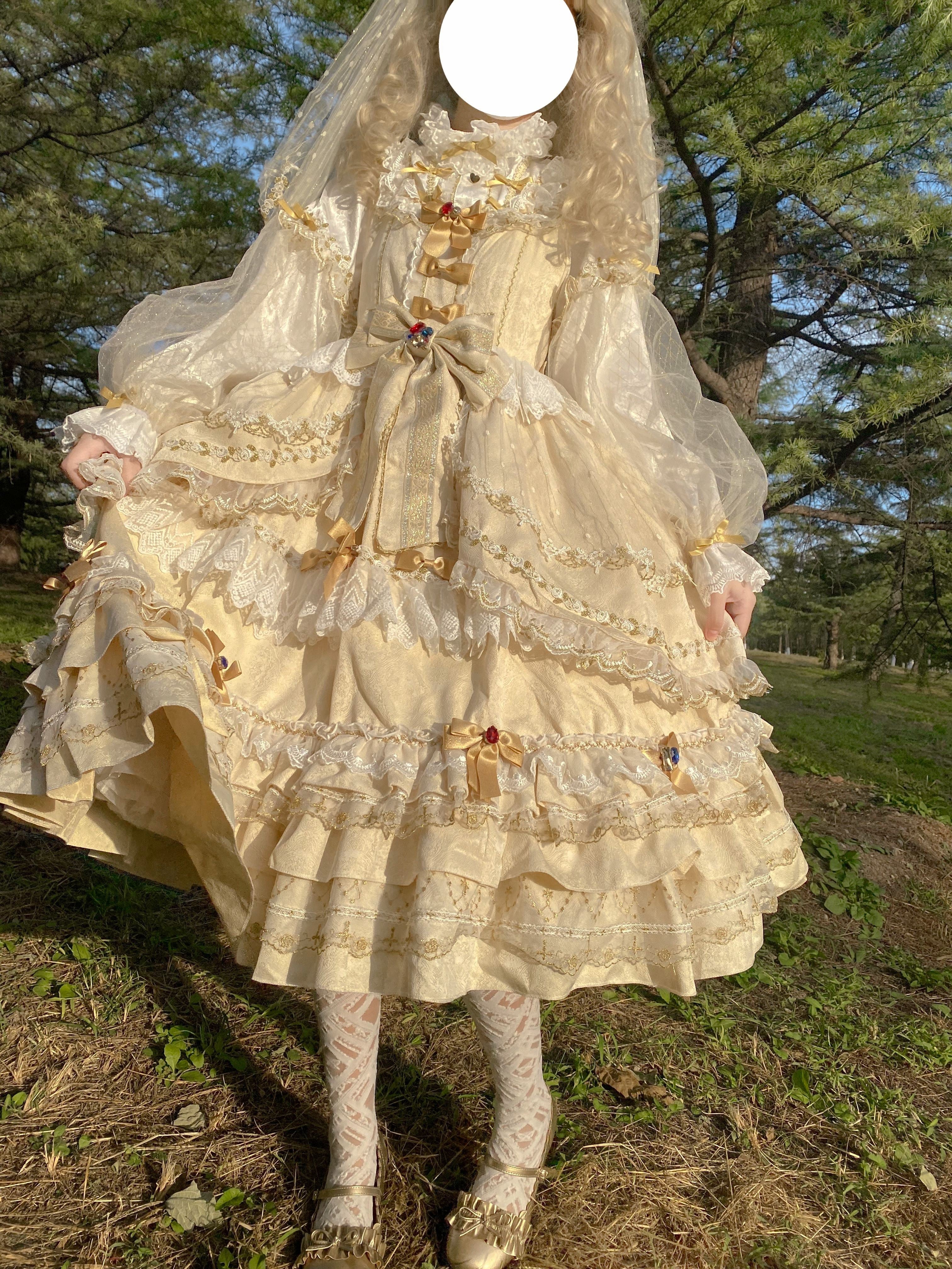 Puppet Night - Elegant Lolita Flounce Hemline Princess Dress Multicolors