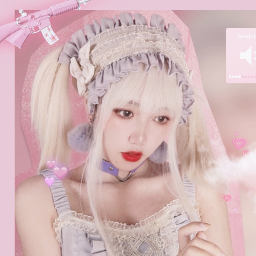 Eye Of White Crow - Sweet and Cool Lolita Headband KC taro purple hairband