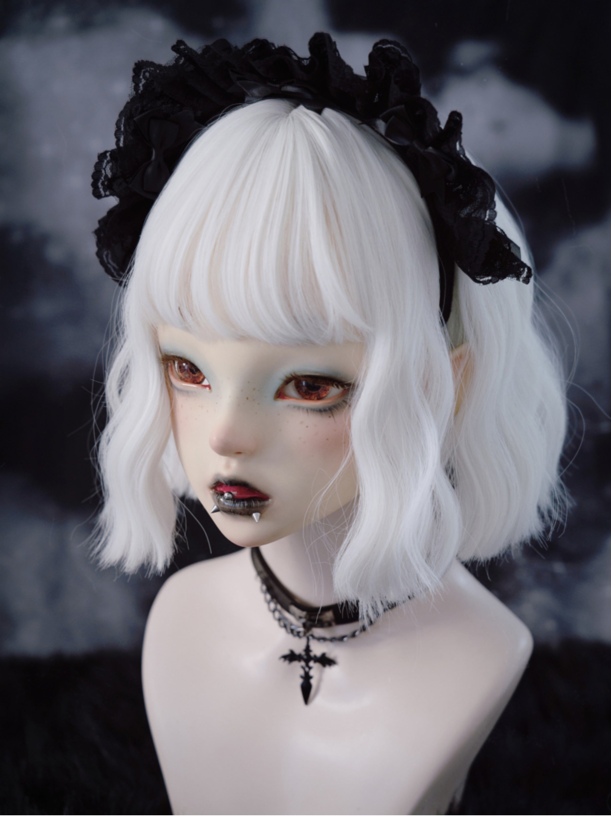 Strange Sugar - Gothic Lolita Lace Black Headband