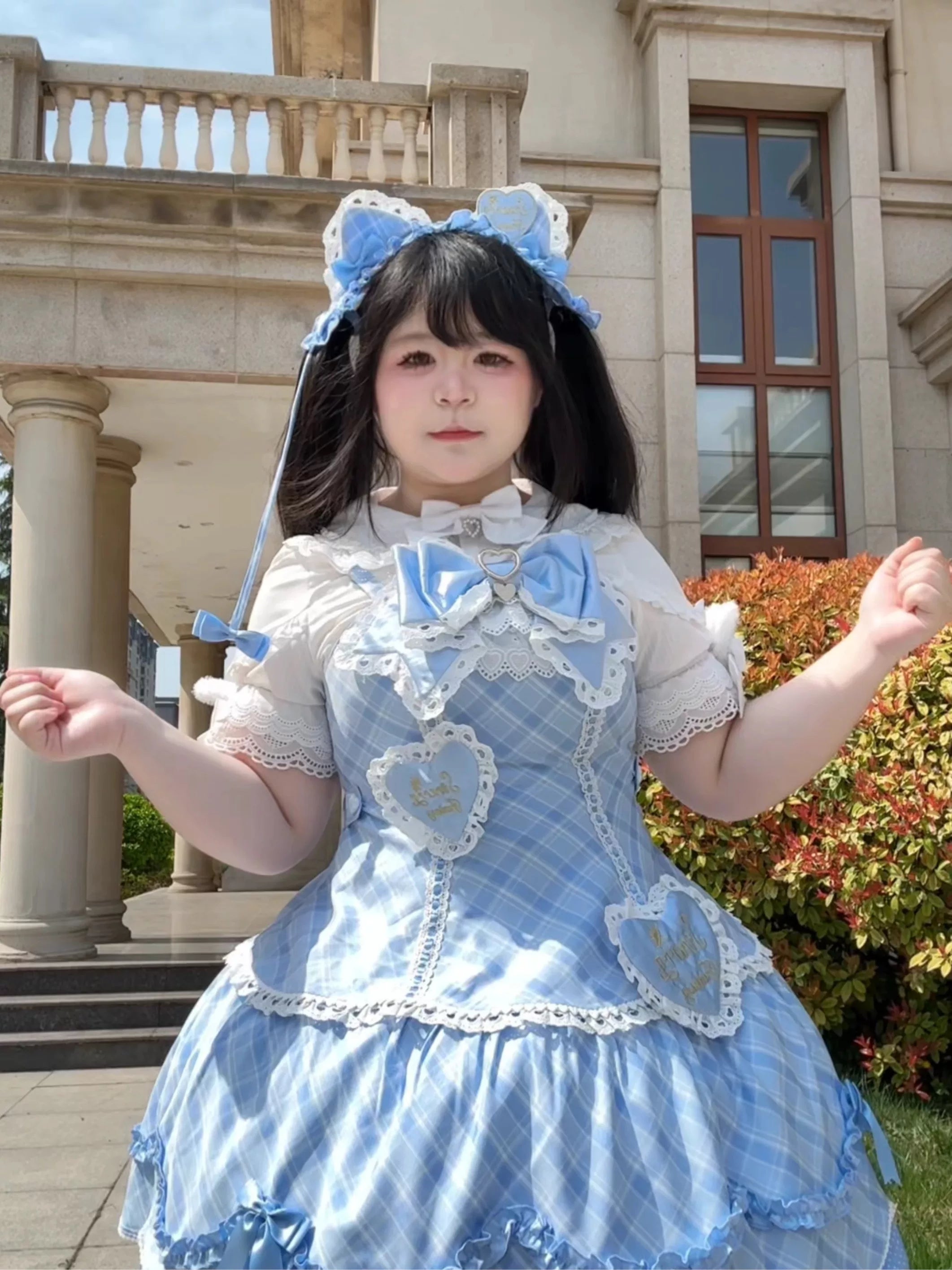 Shibuya Honey - Plus Size Sweet Lolita Plaid OP & JSK Dress 45210:840345