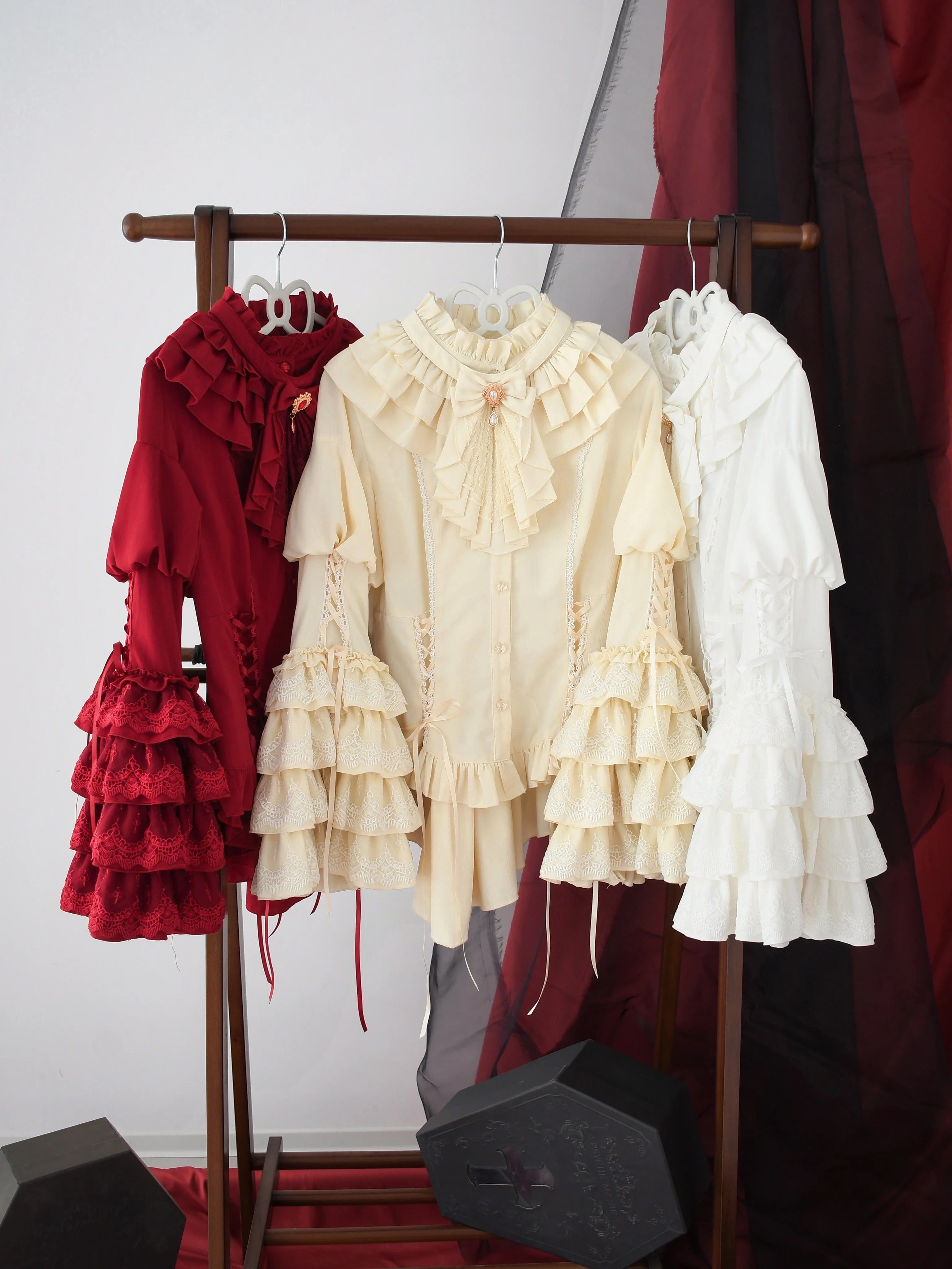 Good and Evil Angel - Gothic Lolita SK, Retro Princess Sleeve Blouse 44825:824192