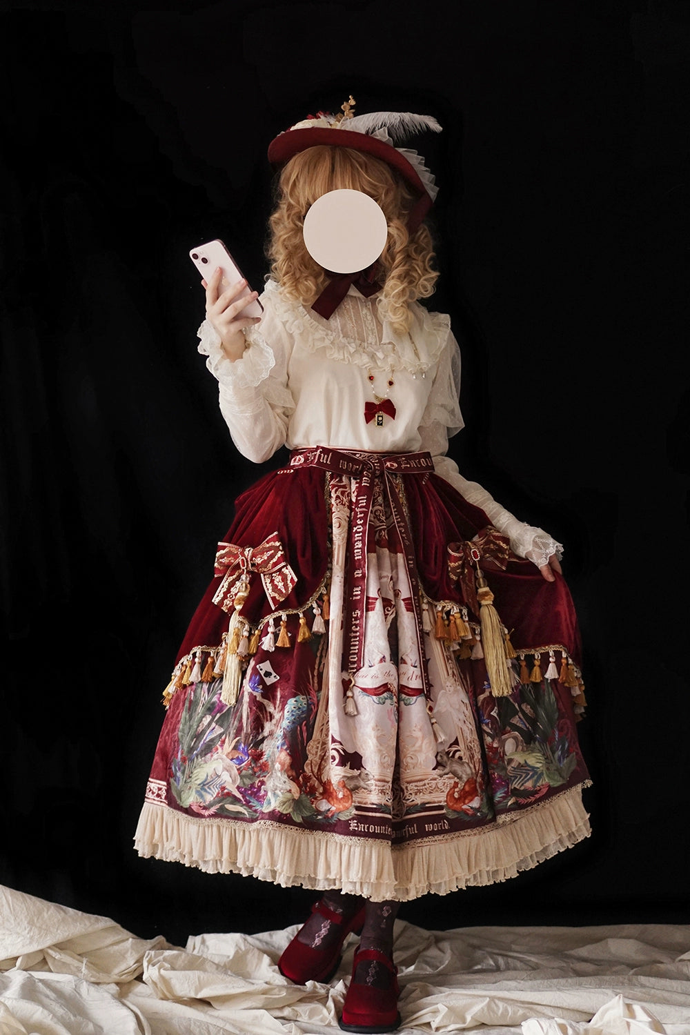 Miss Point~Kaleidoscope~Classical Lolita Shirt Dot Gauze Detachable Puff Sleeve Blouse Customized 35392:488808