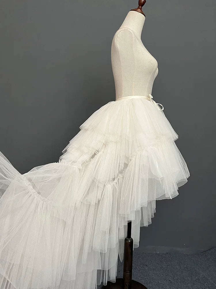 Layered Tulle Lolita Skirt, High-low Hem