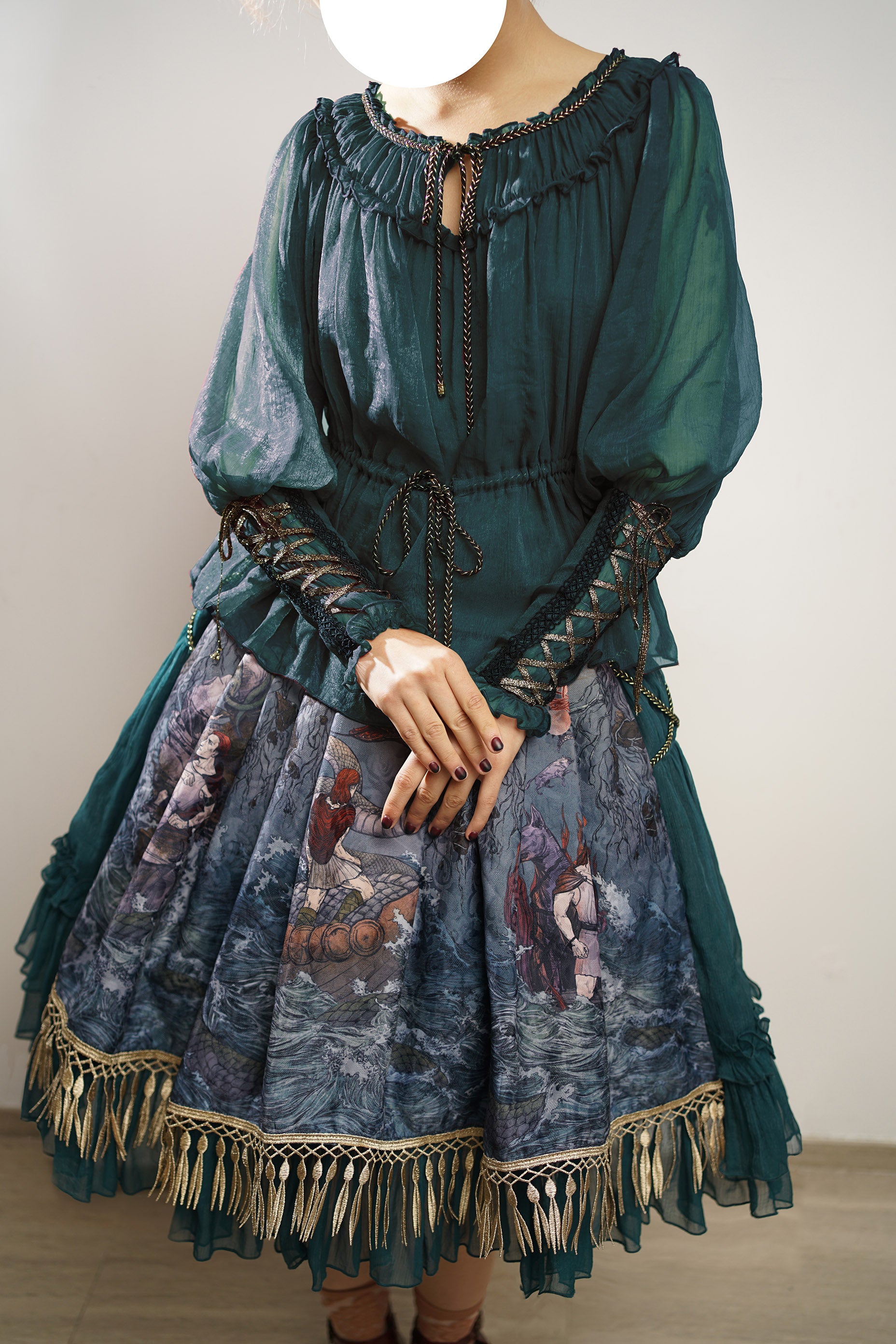 FunCcino - Ragnarok - Nordic Lamb Leg Sleeves Lolita Blouse