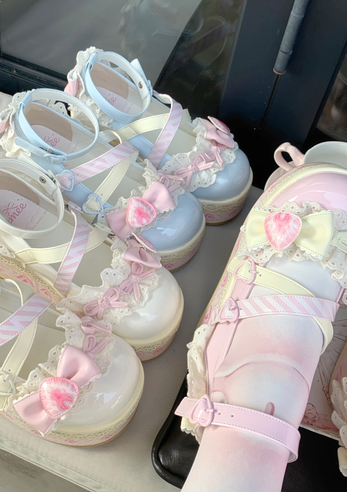 Aimee - Strawberry Limited - Sweet Lolita Platform Shoes Girlish Shoes 40588:668528