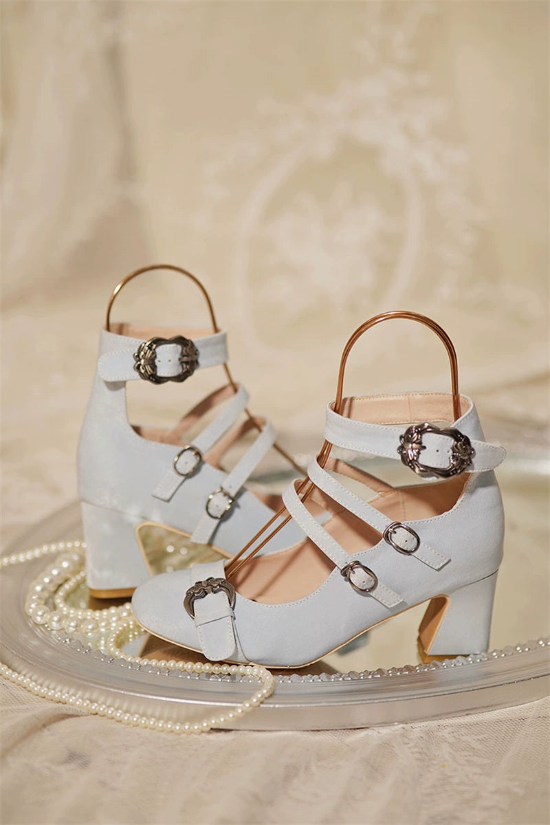 MR.Qiutian~Velia~Elegent Lolita Shoes CLA Thick Heel Shoes 34226:480924