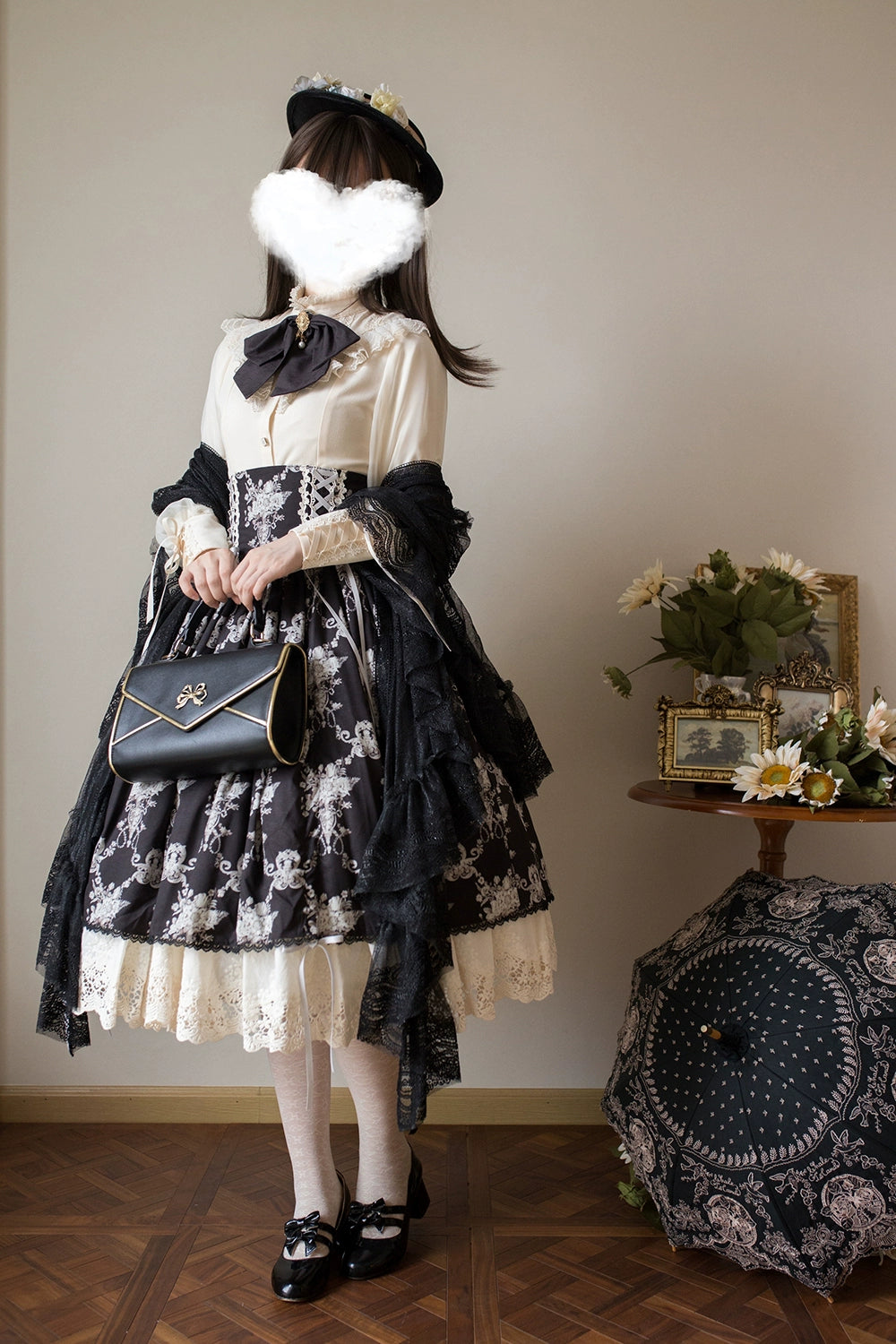 (BFM)Miss Point~Customized Vintage Lolita Skirt Elegant Pullover Fishbone SK 31464:363118