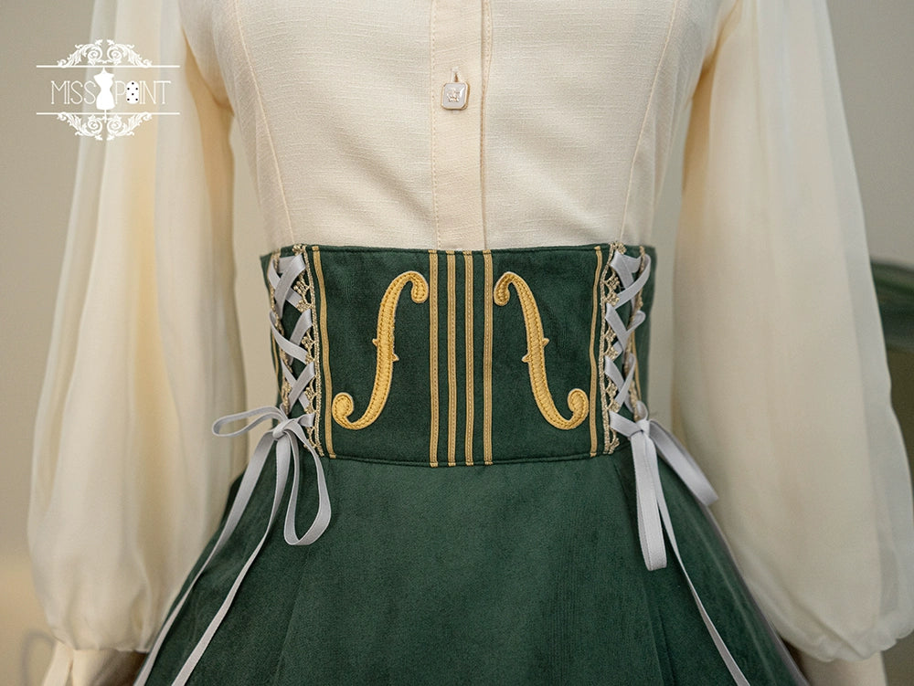 Miss Point~Golden Movement~Elegant Lolita Fishbone Skirt Customized 32242:381290