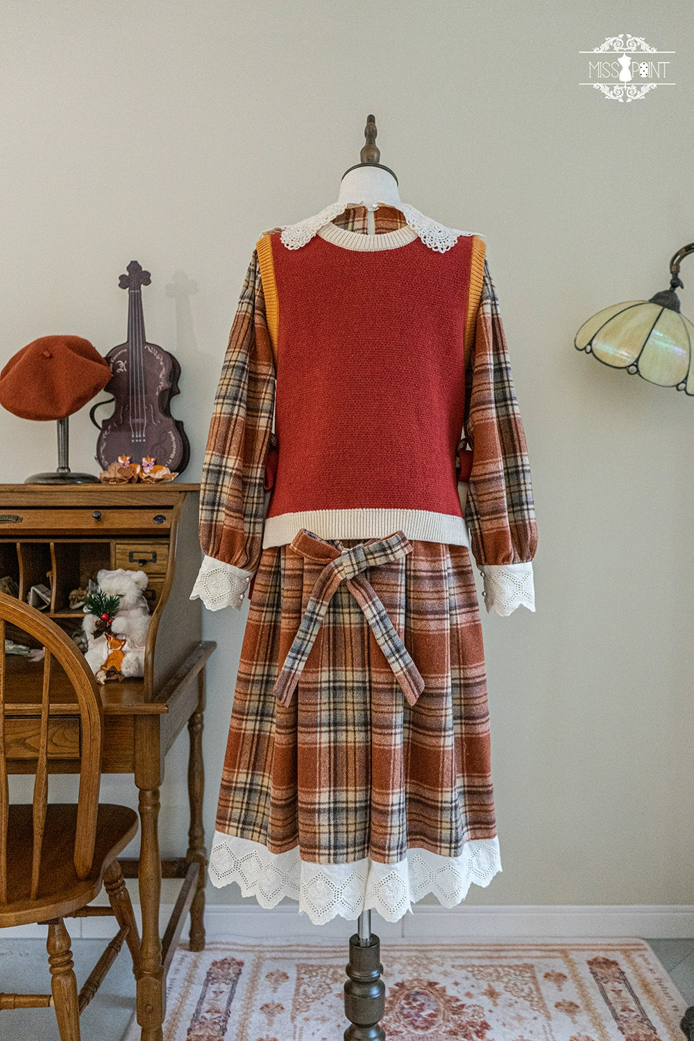 Miss Point~Fat Fox in the Forest~Kawaii Lolita Vest Customized Lolita Sweater 37100:550924
