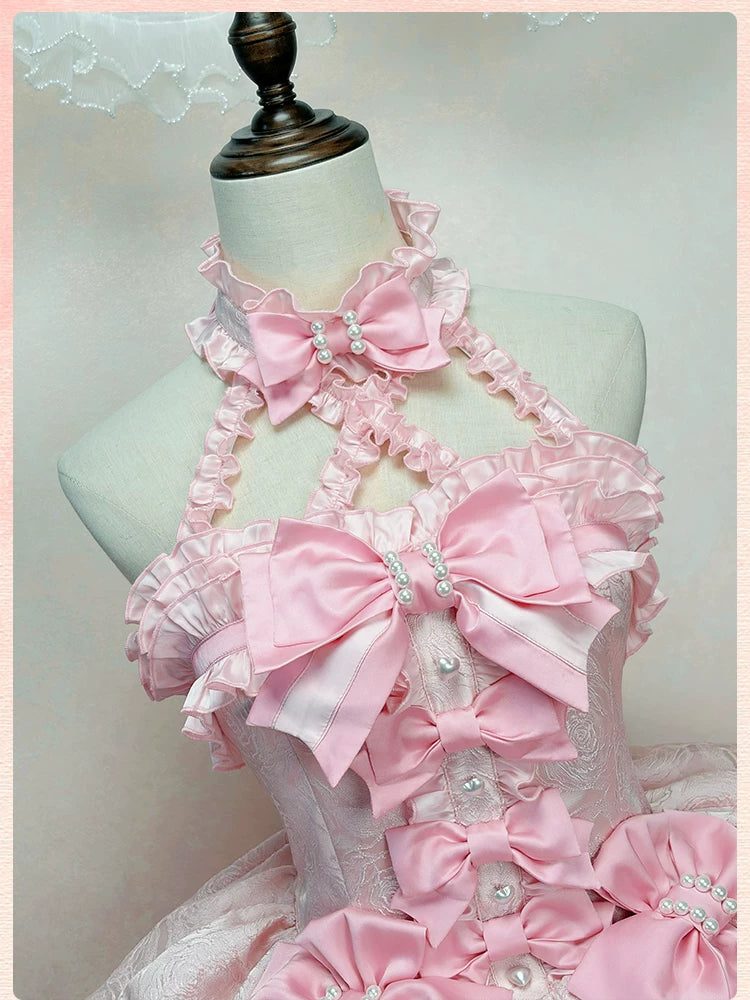 Sweetheart Petal - Sweet Lolita Petal Hem JSK Dress, Halter Neckline 44733:820721