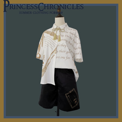 Princess Chronicles~Dark Fairy Tale~Ouji Lolita Casual Shorts Shirts   