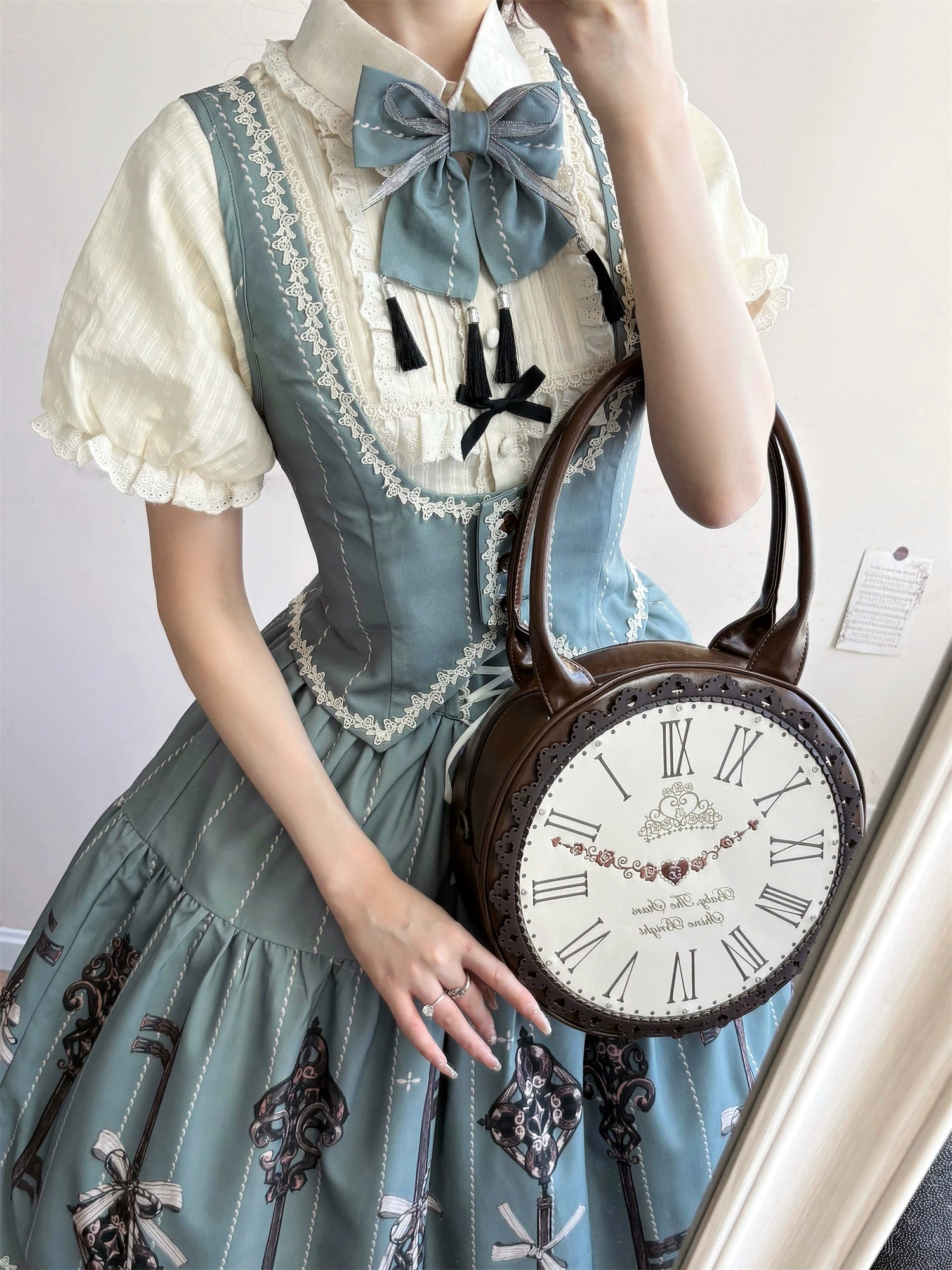 Uncle's Workshop - Secret Key - Classic Lolita Dress Suit, Key Print 43925:790966