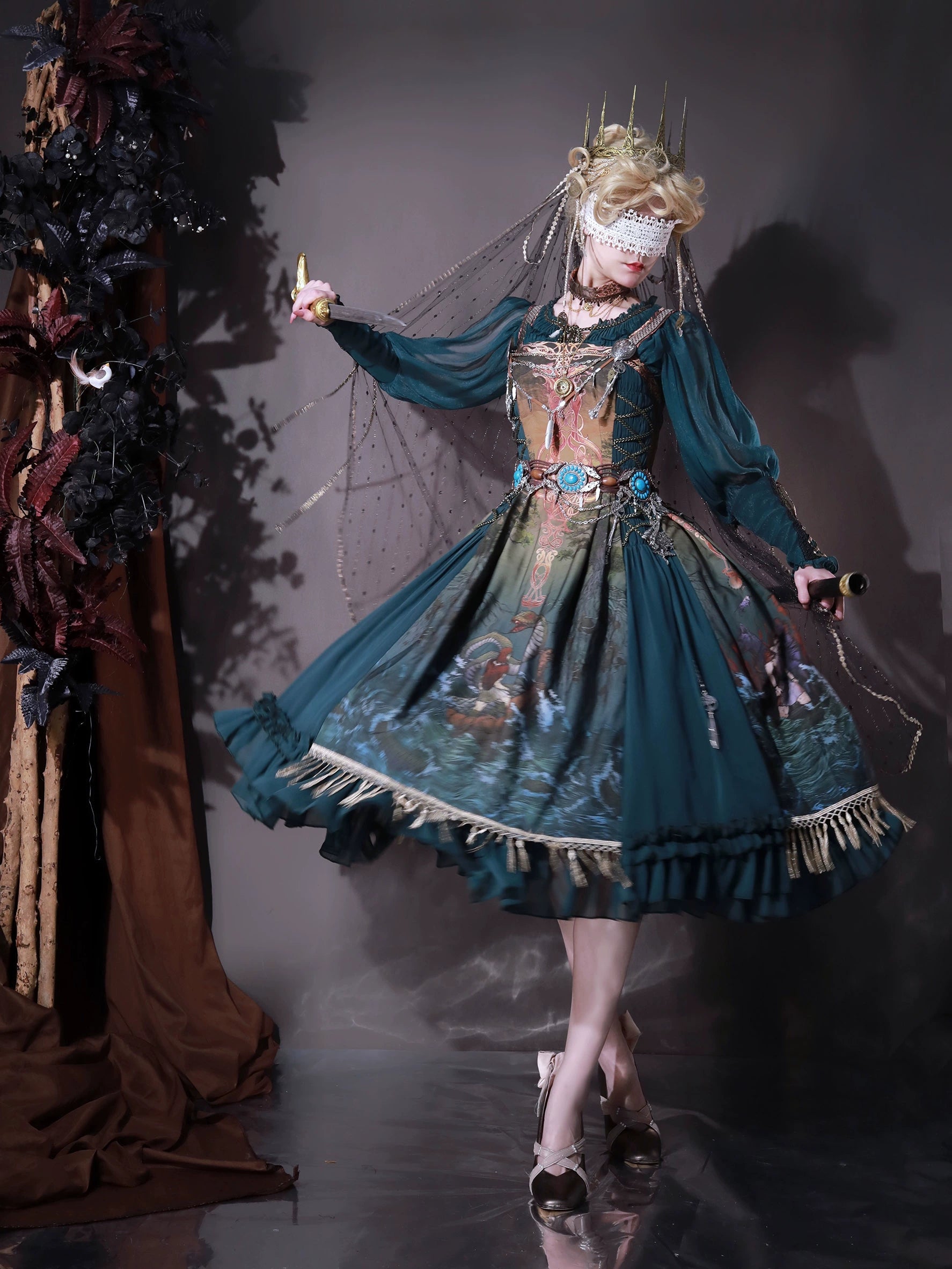 FunCcino - Ragnarok - Nordic Style Loki Lolita JSK SK Dress