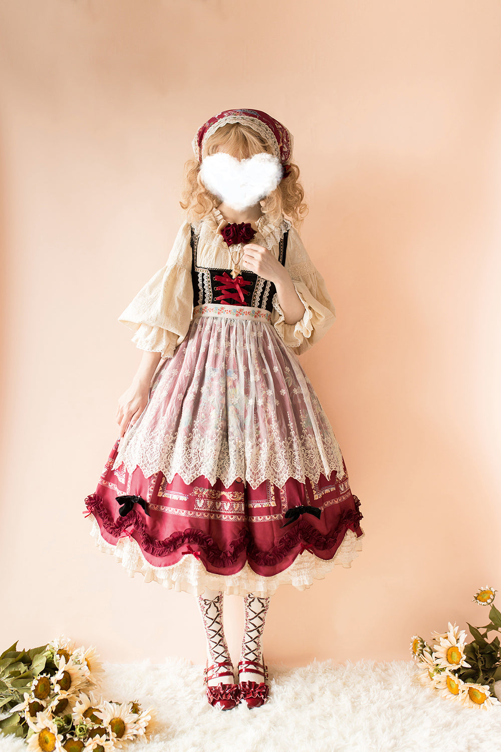 Miss Point - Rich Hymn - Lolita Bavarian Countryside Lace Embroidery Apron