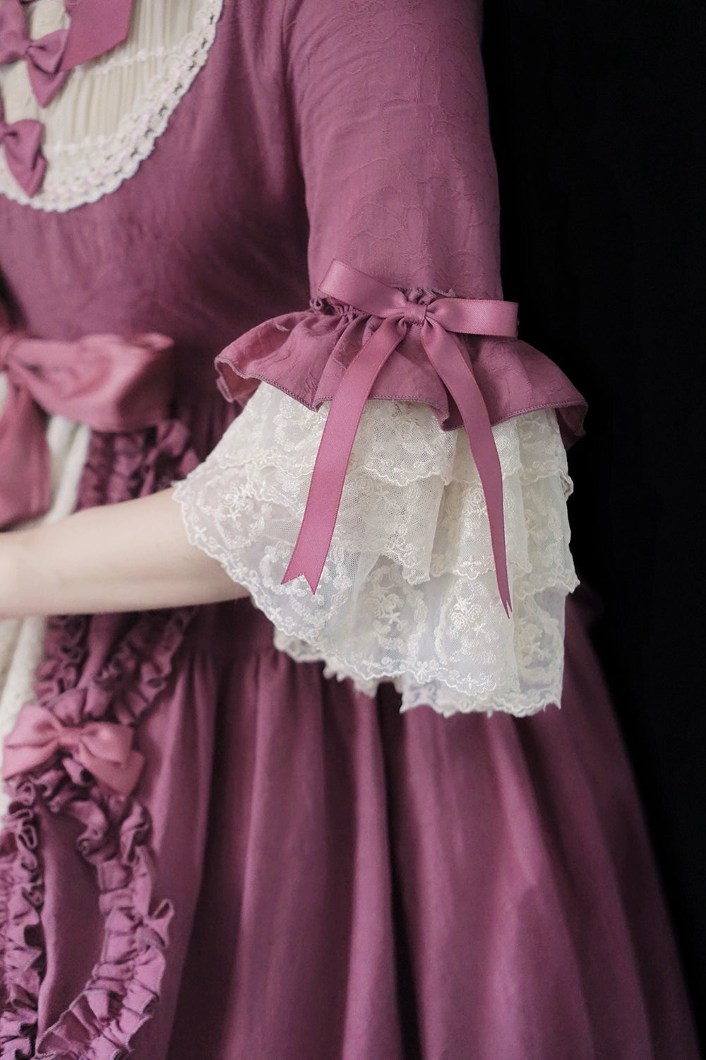 Miss Point~Lilyka Garden~Classic Lolita OP Dress Set Elegant Floral Wall Princess Sleeve 38832:606214