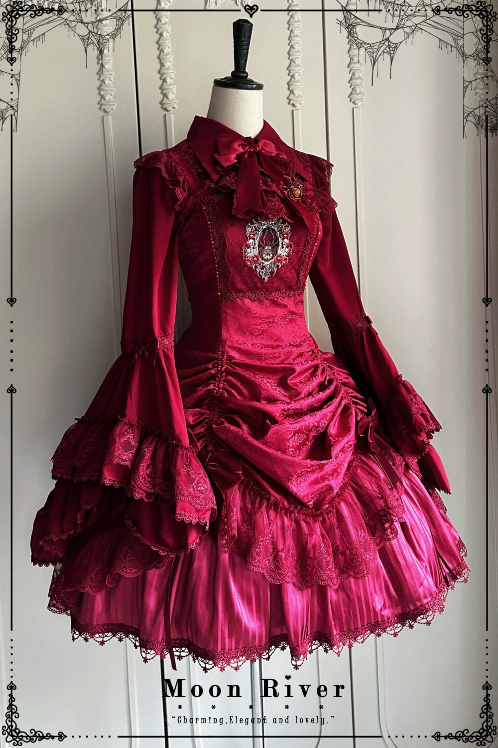 Moon River - Moonlit Spider - Gothic Lolita SK & JSK Dress Outfit Set 44232:799644